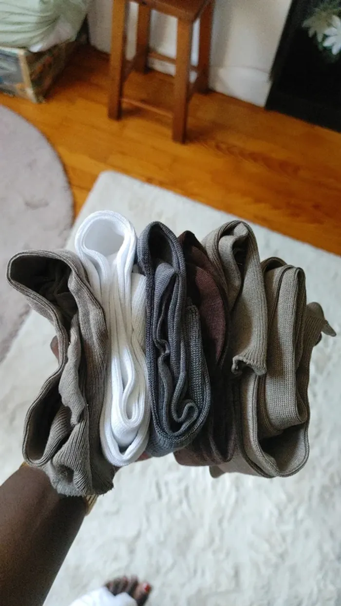 Lot de 6 chaussettes hautes en fil d'écosse - photo numéro 2