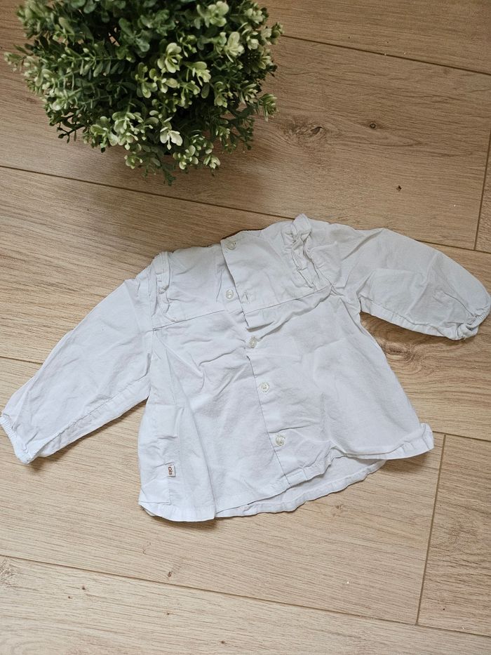 Blouse blanche herisson Obaibi 6 mois 🌸 - photo numéro 4