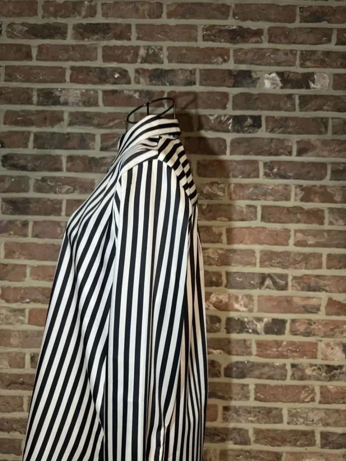 Chemise lignée noire et blanche H&M Taille XS / 34 - photo numéro 9