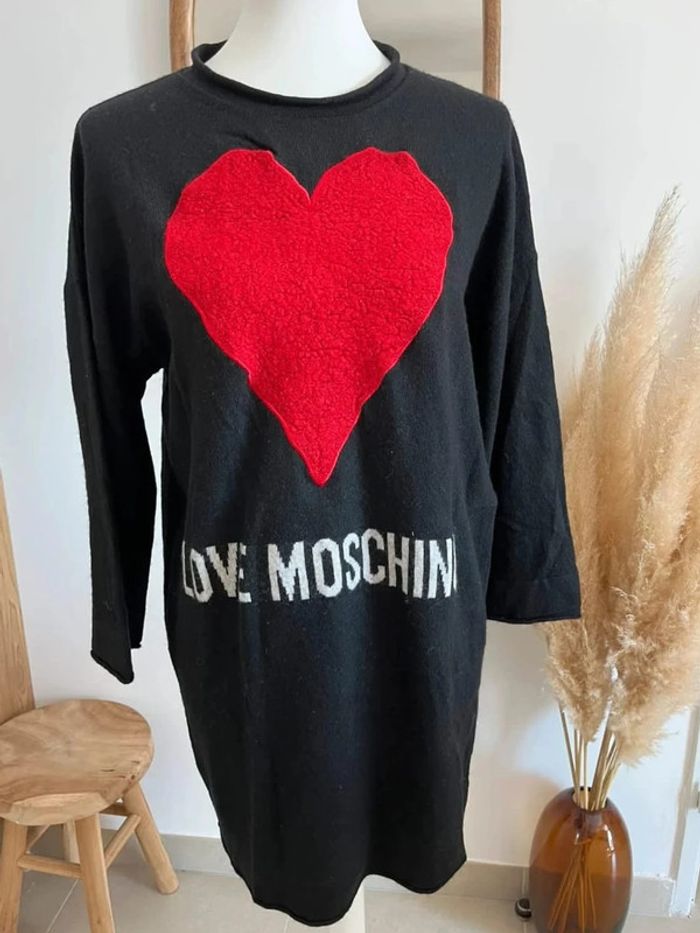 Robe pull ou pull long noir Love Moschino - photo numéro 2