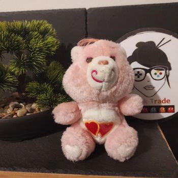 Plush Bisounours Care Bears Love A Lot Kenner Pink Heart #geektradebisounours