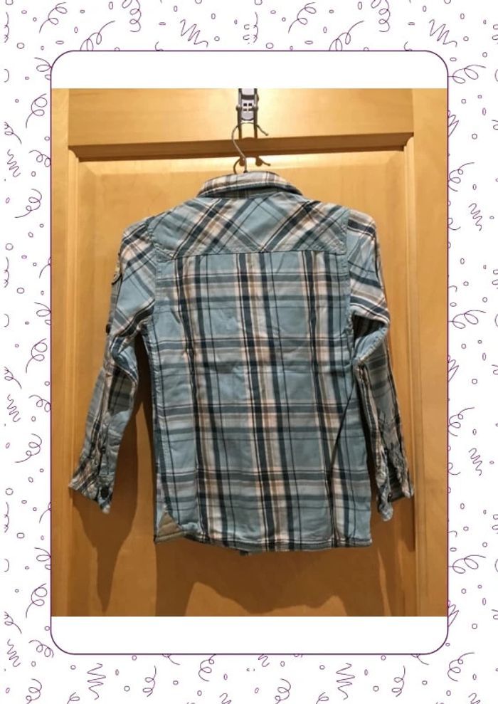 Chemise à carreaux bleu pataugas - photo numéro 2