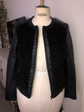 🌹Veste simili cuir et fourrure🌹