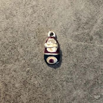 Pendentif fantaisie métal argenté ballerine ou petite chaussure