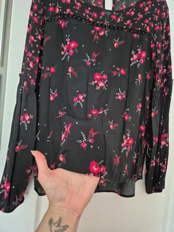 blouse manches longues c&a fleuris - photo numéro 5