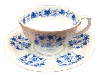 Années 1870 Tasse / Soucoupe à café Lebeuf - Millet & Compagnie (Creil et Montereau)