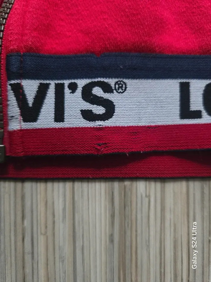 Gilet à capuche rouge - Levi's - Taille 10 ans - photo numéro 4