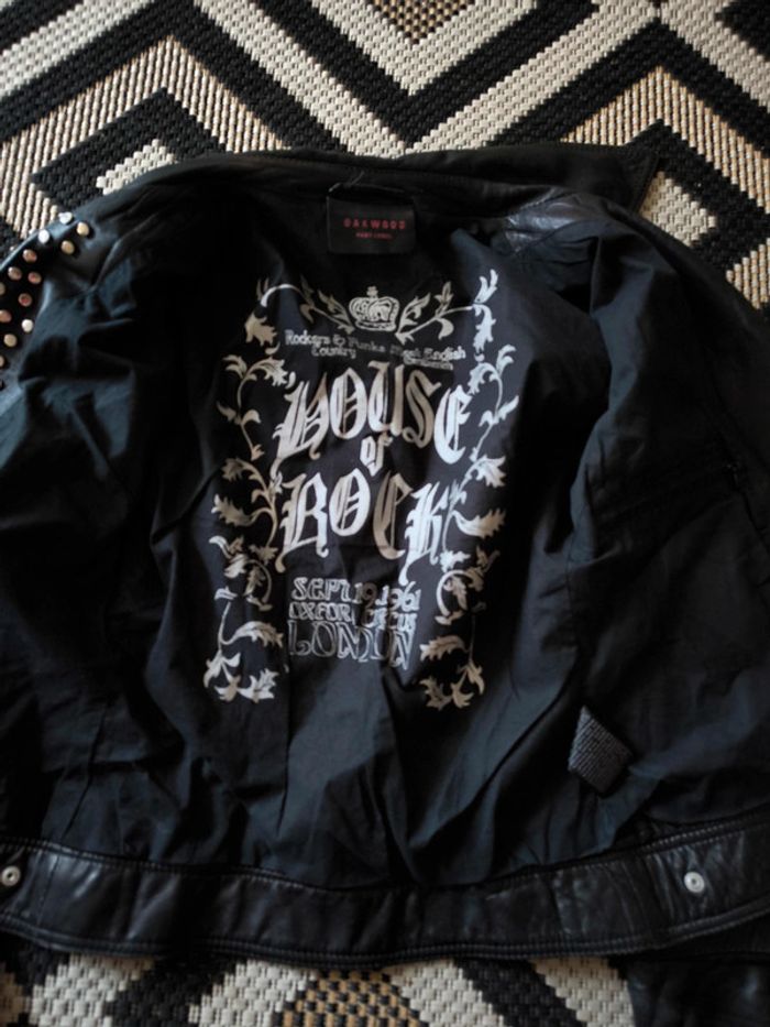 Veste en cuir noir Oakwood – Taille M 38 - photo numéro 8