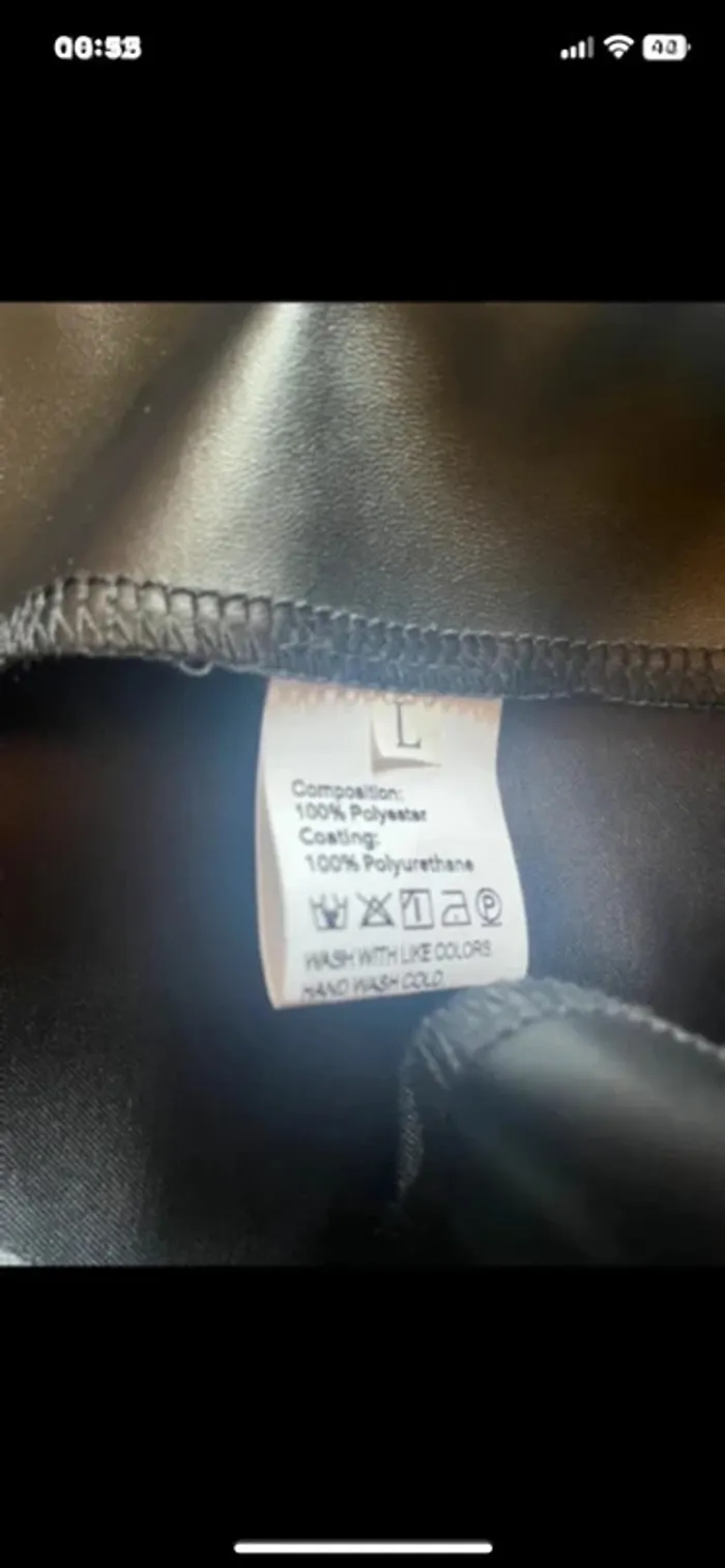 Très beau tailleur en similicuir, femme, taille 40 - photo numéro 9
