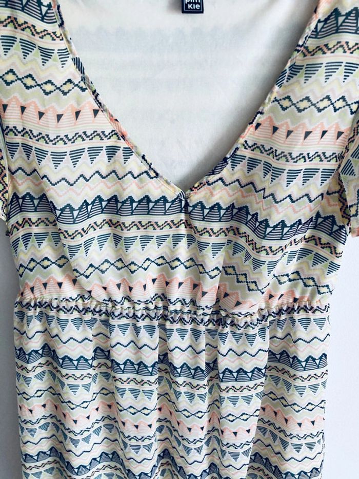 Robe d’été pimkie taille 38 à motif bleu jaune - photo numéro 9