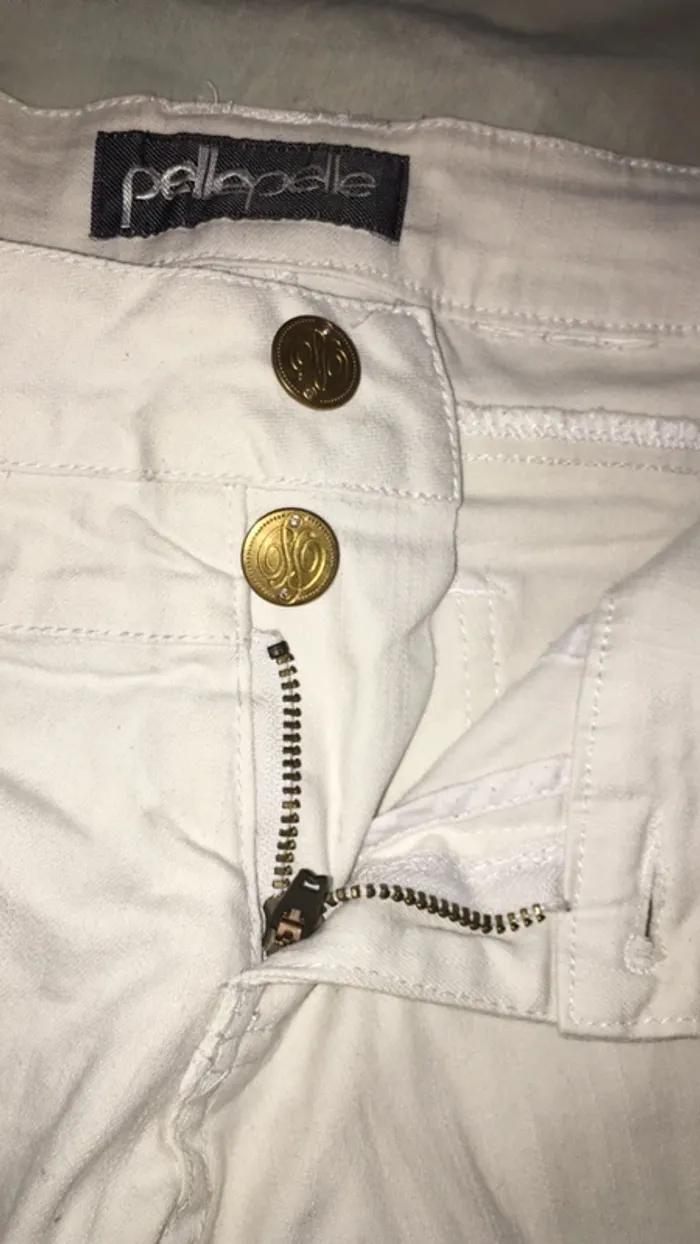 Jean / pantalon slim blanc - photo numéro 5