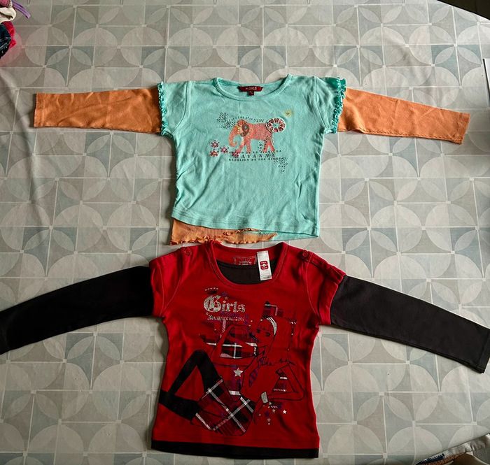 Lot de 2 t shirts fille - 7 ans - C&A - en très bon état