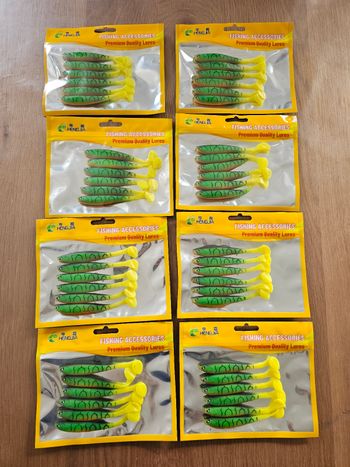 Lot de 8 paquets de leurres souples – 48 pièces – NEUF