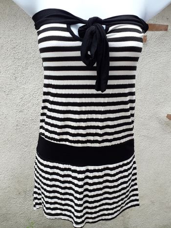 Robe bustier marinière