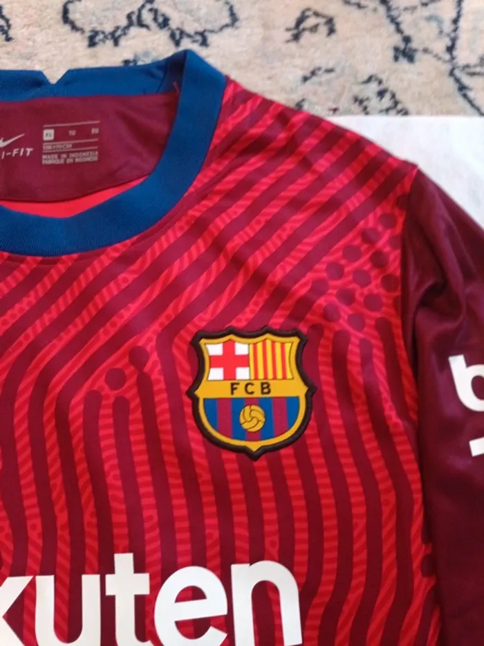Maillot de foot Nike équipe FC Barcelone taille 14/16 ans authentique neuf - photo numéro 3