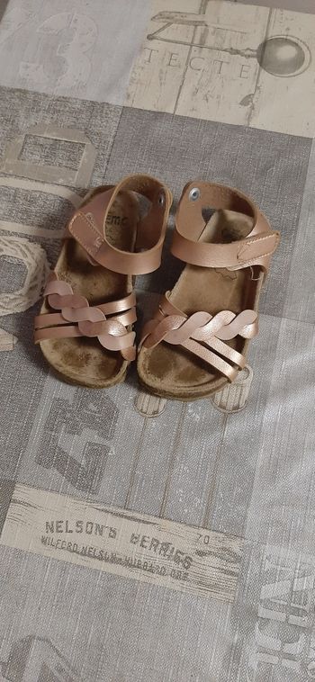 Sandalettes roses argentés 