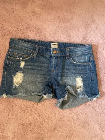 Short jean bleu