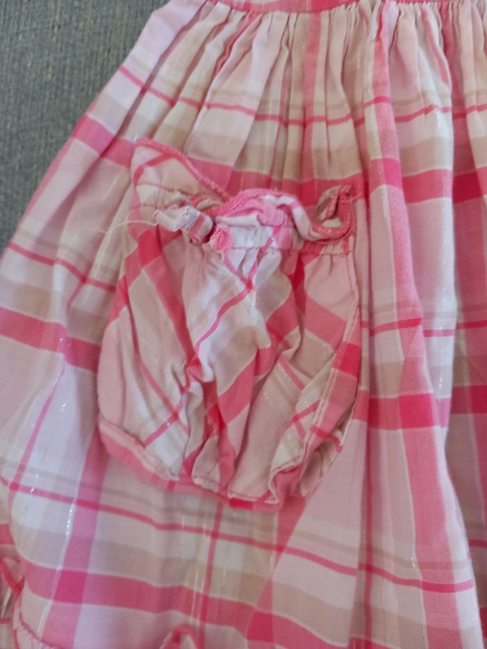 Robe rose à carreaux - photo numéro 2