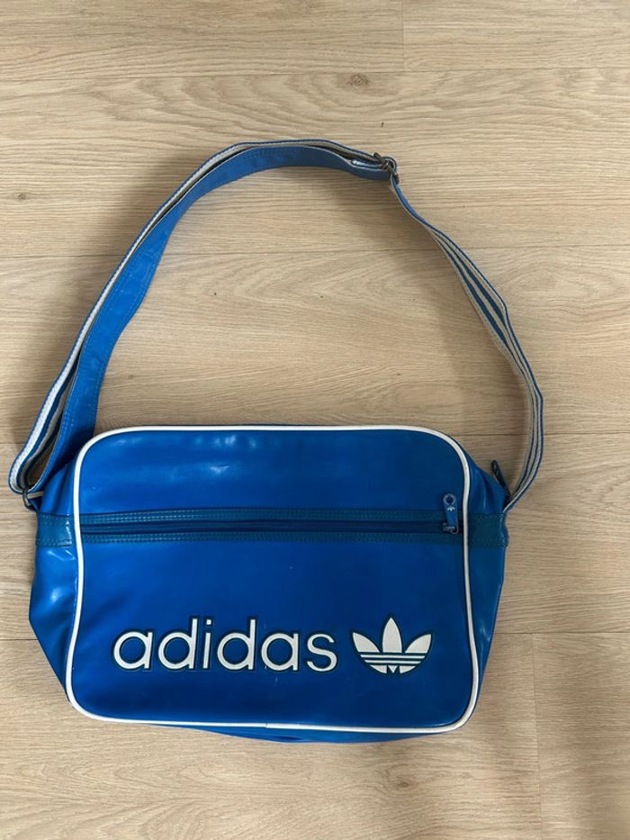 Sac bandoulière vintage Adidas bleu - photo numéro 3
