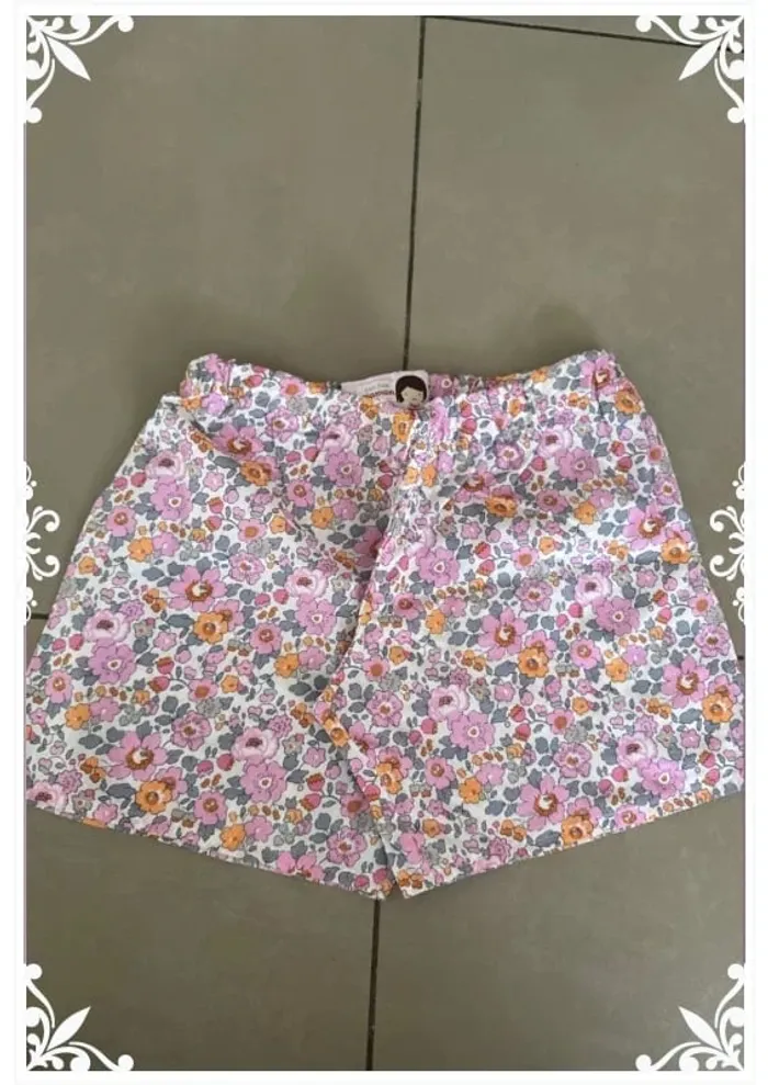 🍑 Pyjama fille 12 ans – Haut Kiabi brodé & short fait main 🌸 - photo numéro 7