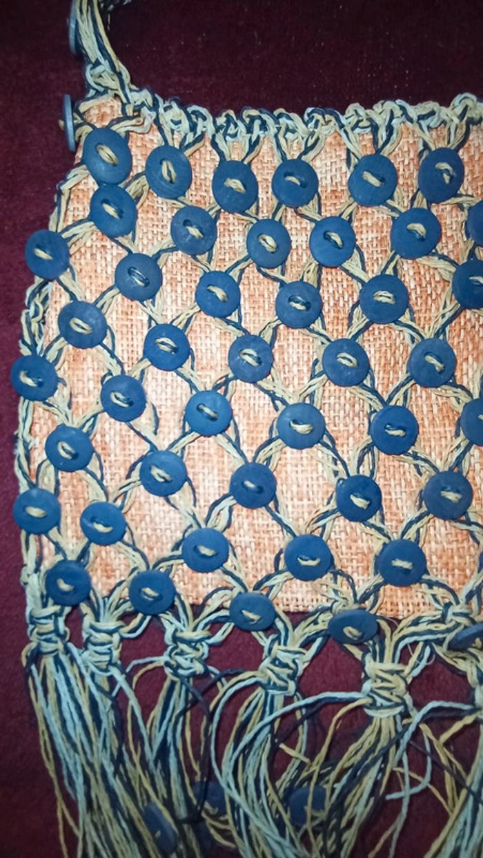 Deux magnifiques sacs a bandoulière avec boutons franges Neufs Giada - photo numéro 7