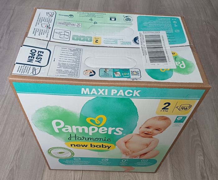 96 Couches Bébé Taille 2 4-8kg Harmonie Pampers - photo numéro 2