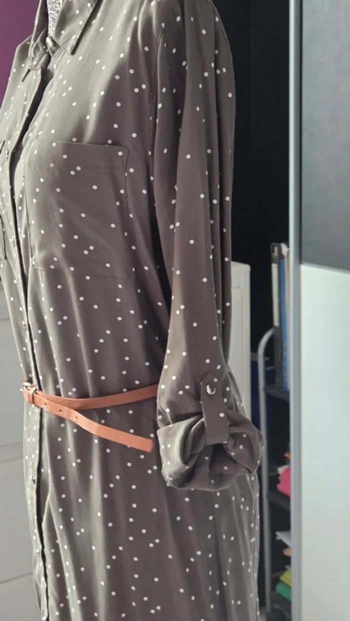 Robe Chemise  kaki de chez Anna Karel en Taille 40/L - photo numéro 8
