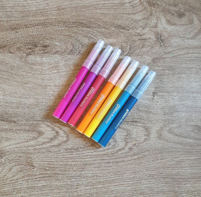 🩷 Lot de 7 feutres glitter markers #emyfleury_scolaire