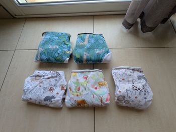 Lot de 5 couches lavables préplates hobbydoux