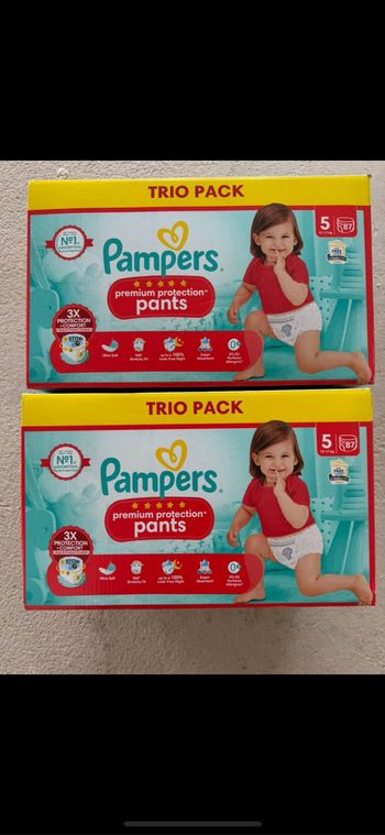 174 couches culottes Pampers premium taille 5