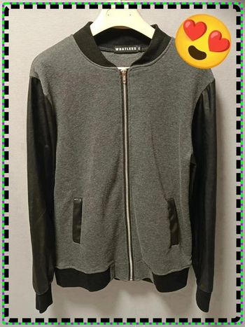 🧥 Veste bomber grise et noire – Style vintage Y2K