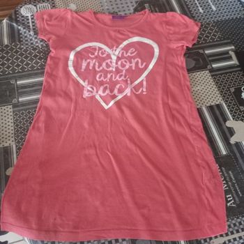 chemise de nuit cœur 7/8 ans