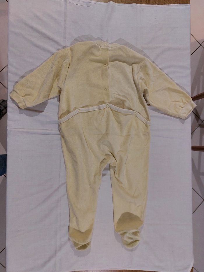 Pyjama dors-bien velours jaune taille 23 mois - photo numéro 2