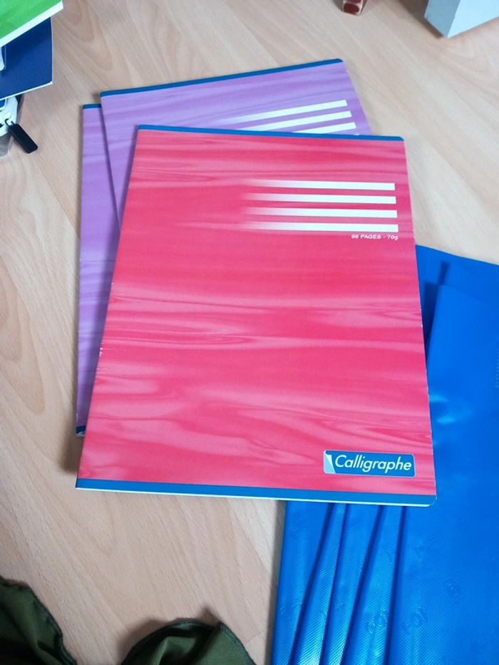 3 cahiers 96 pages et protège cahier