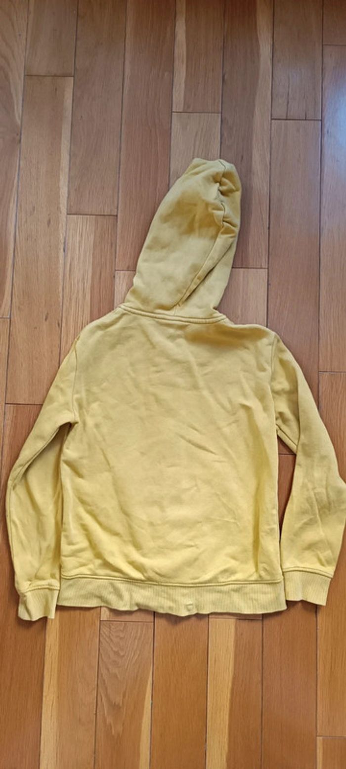 Sweat à capuche zippé jaune H&M 10 ans - photo numéro 5