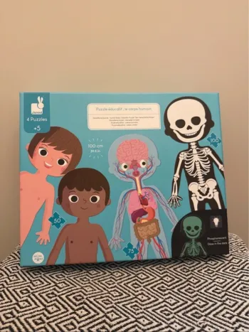 Janod - Puzzle éducatif géant Le Corps Humain - 5 ans et +