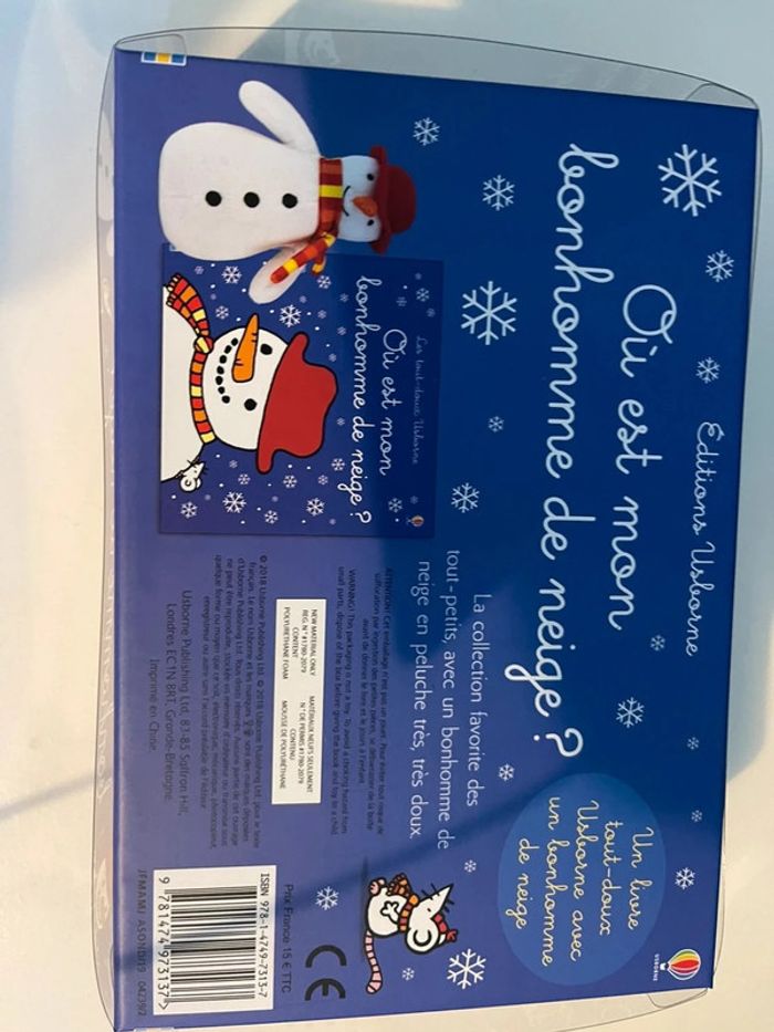 Coffret livre à toucher + peluche où est mon bonhomme de neige - photo numéro 3