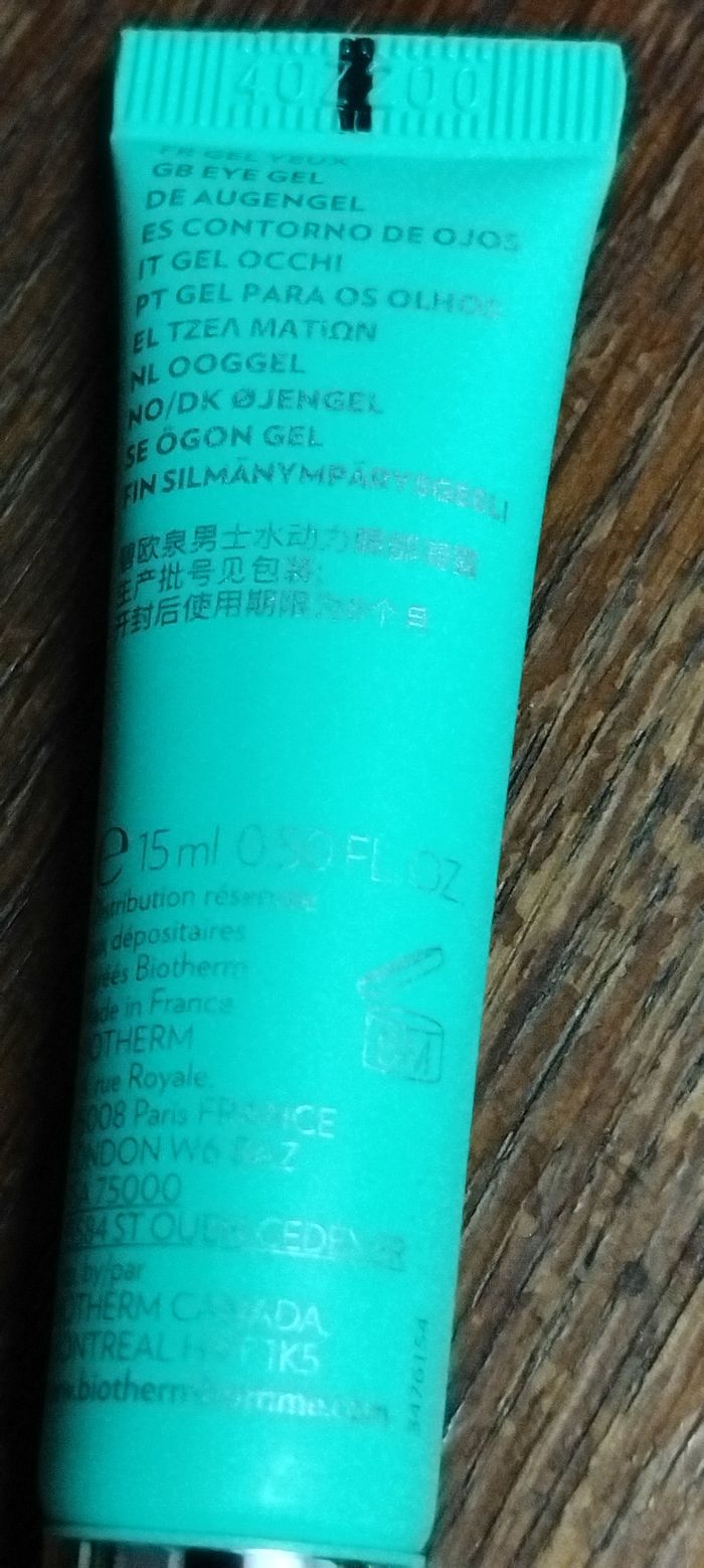 Gel yeux biotherm - photo numéro 2