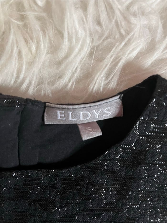 Robe noire pailletée ceinture dorée fête fille 5ans TBE ✨ - photo numéro 2