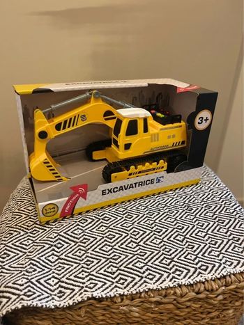 WDK - Coffret jouet de chantier Excavatrice à friction 1/14e - 3 ans et +