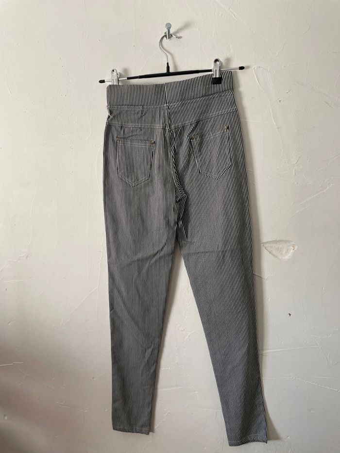 Pantalon noir à rayures 723 - photo numéro 6