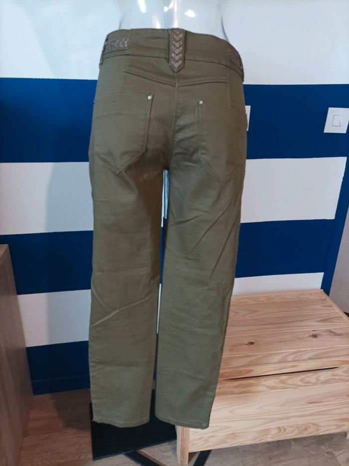 Magnifique pantalon kaki neuf Patrice Breal femme taille 40 - photo numéro 3