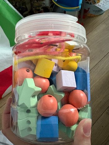 Grosses perles en bois