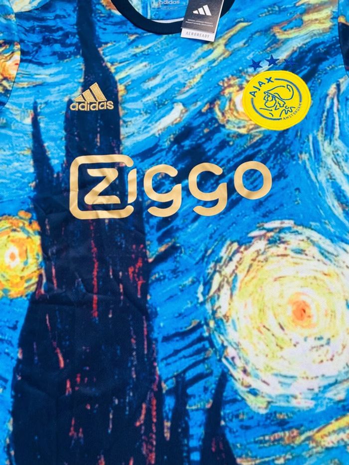 Maillot concept foot Van Gogh bleu taille S - photo numéro 4