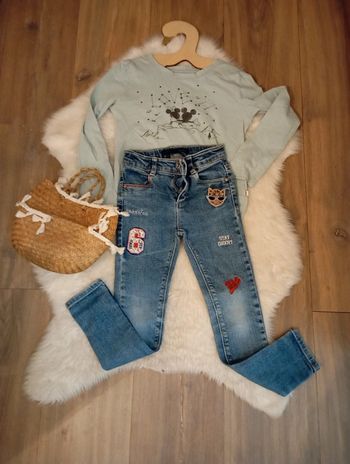 Ensemble fille jean ikks + t-shirt gap Disney 6 ans