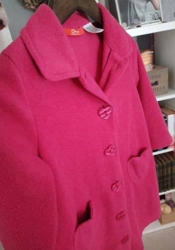 Robe de chambre polaire rose boutons cœur "La redoute"