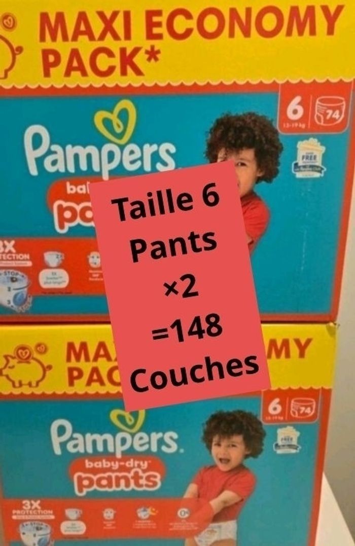 Couches pampers taille 6 pants