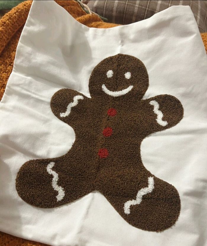 Housse de coussin Noël - Bonhomme Pain d'Epices - 45x45cm - Neuve - photo numéro 3