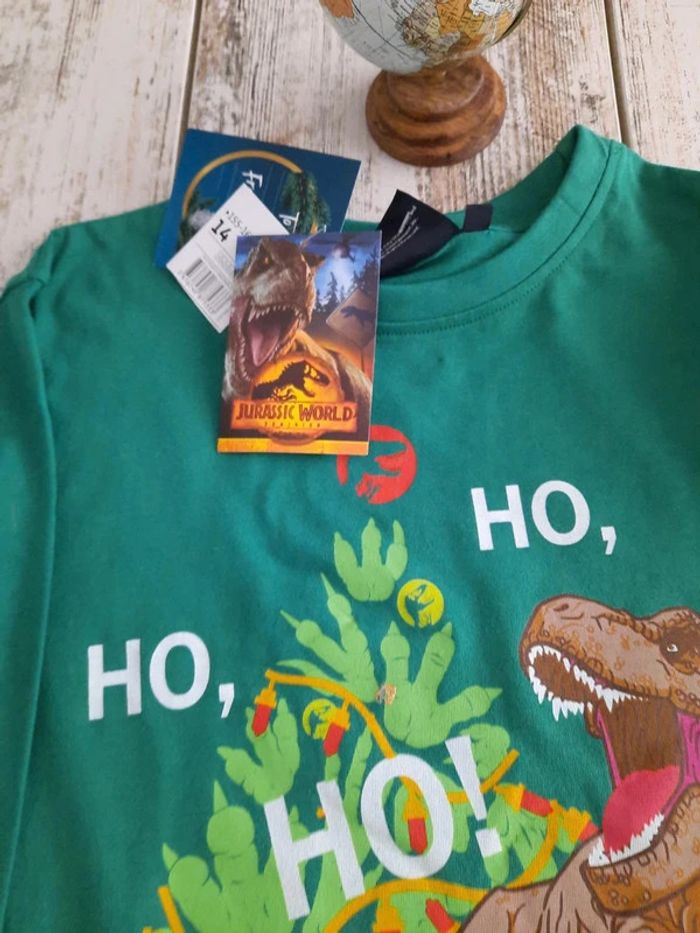 T shirt Noel Ho Ho Ho dinosaure jurassic world - photo numéro 4