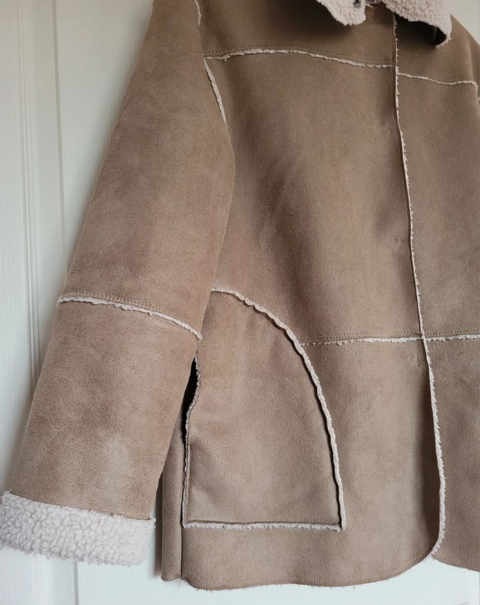 Manteau femme zara fausse fourrure et velours - photo numéro 3